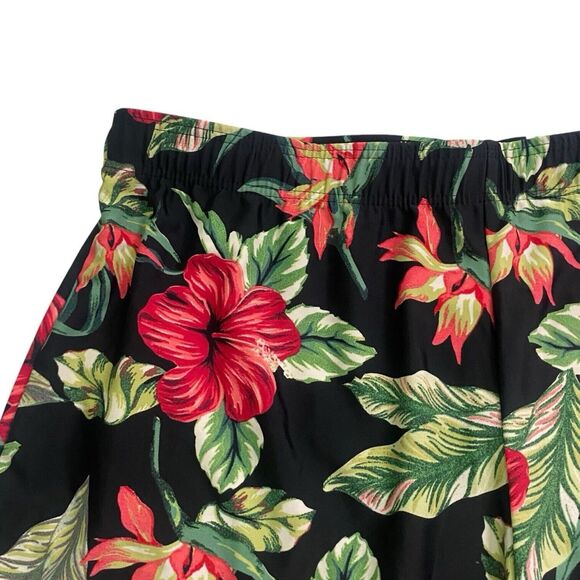 Blair Swim Shorts Womens Size 14 Pull-On Tummy Trimmer Lined Black Green Summer - Picture 2 of 7